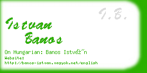 istvan banos business card